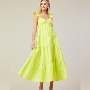 Bright Yellow Sleeveless Maxi Dress